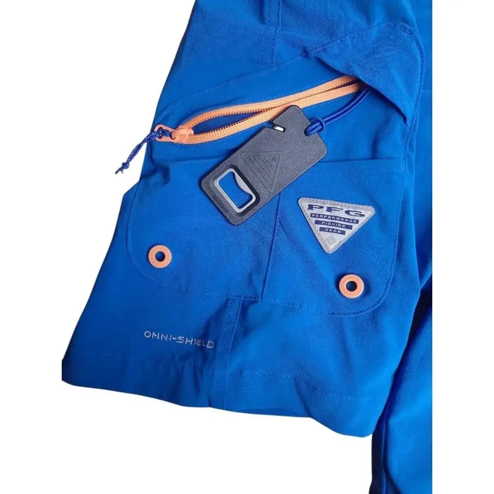 Columbia PFG Omni-Shield Fishing Shorts Men's 36W Blue Cargo Outdoor Shorts